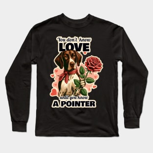 German Shorthaired Pointer Valentine's day Long Sleeve T-Shirt